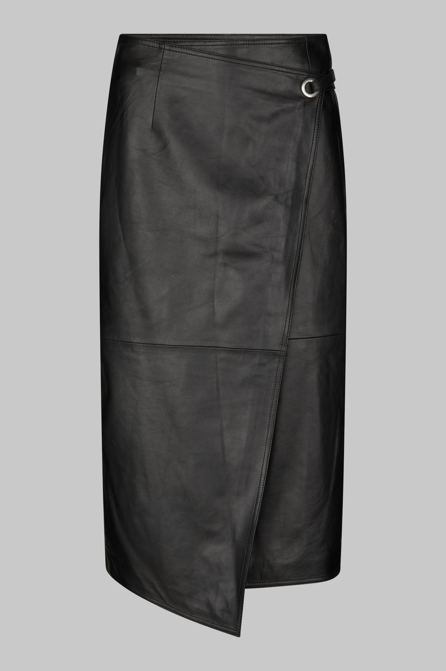 Oval Square Reflection Leather Skirt